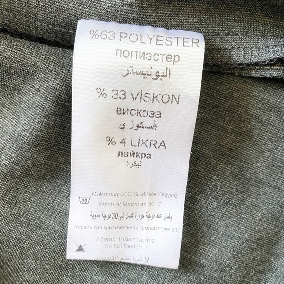 H-4 GREY WHITE STRIPED SIDE RELEASE BUCKLE STRAPS BACK PATCH BOYFRIEND BLAZER - Picture 10 of 10